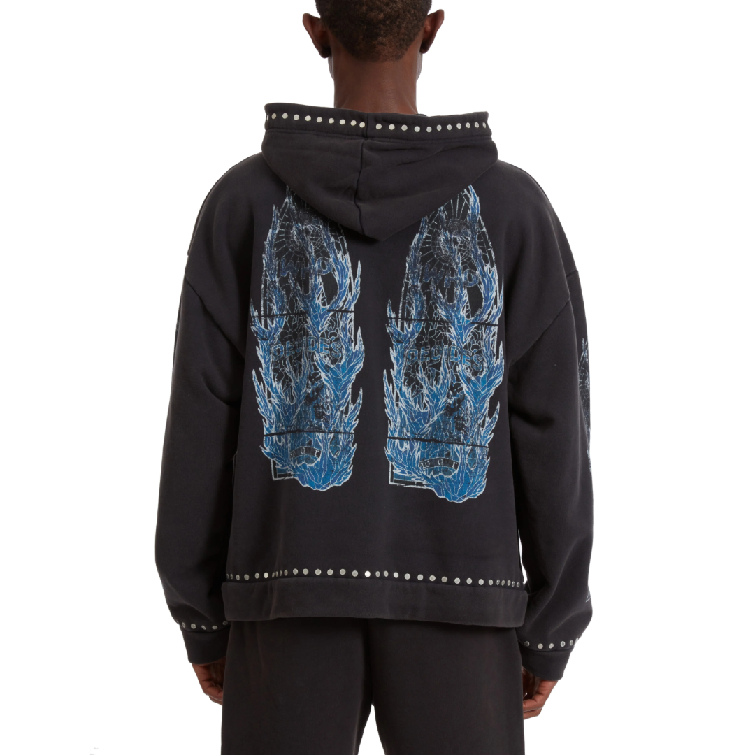 FLAME GLASS HOODED PULLOVER