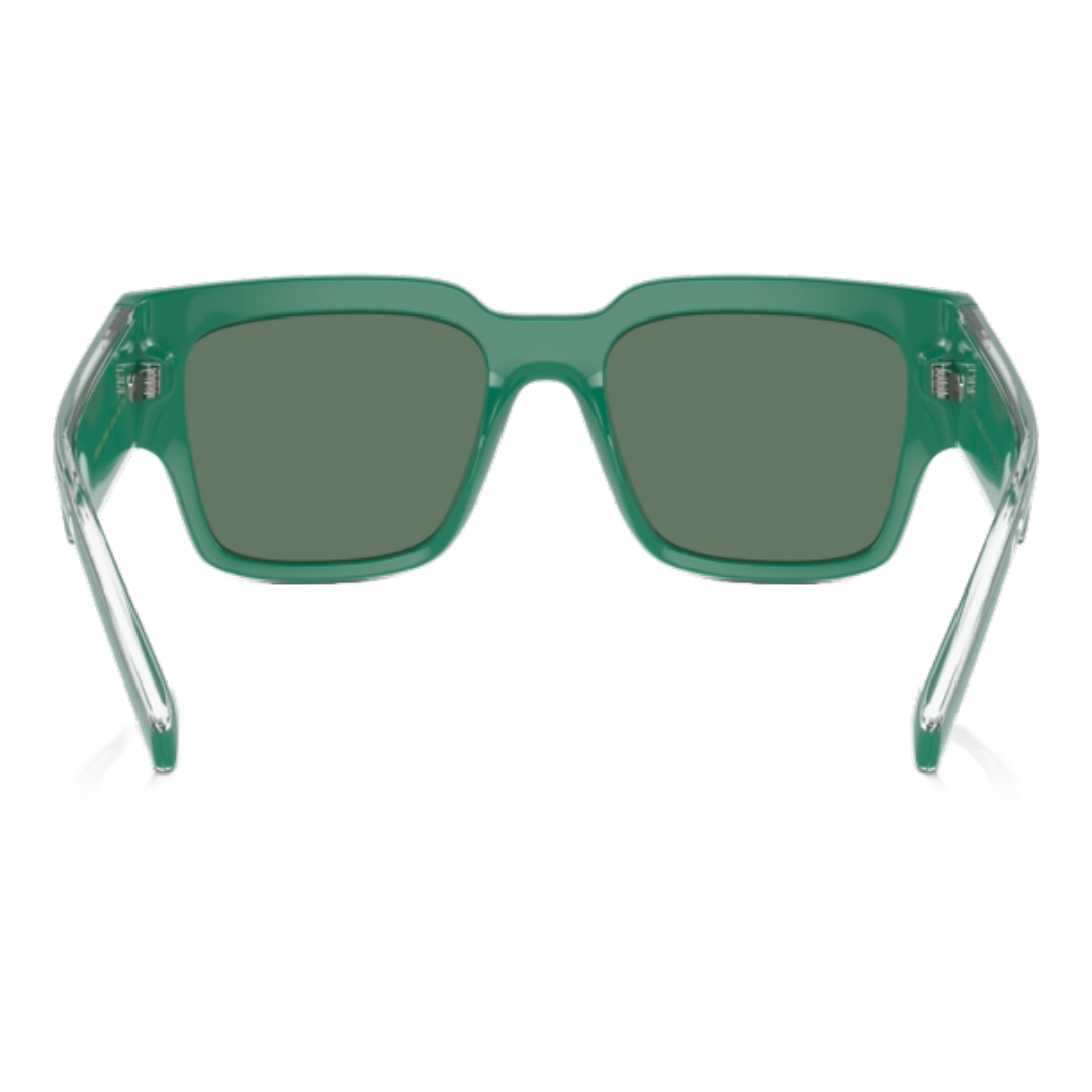 DOLCE & GABBANA SQUARE MIRROR SUNGLASSES 0DG6184 GREEN/SILVER