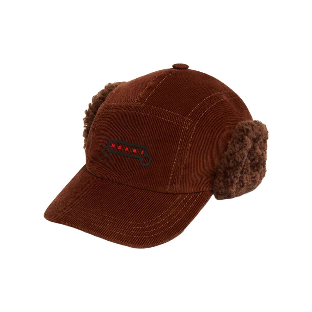 BROWN CORDUROY AVIATOR BASEBALL CAP