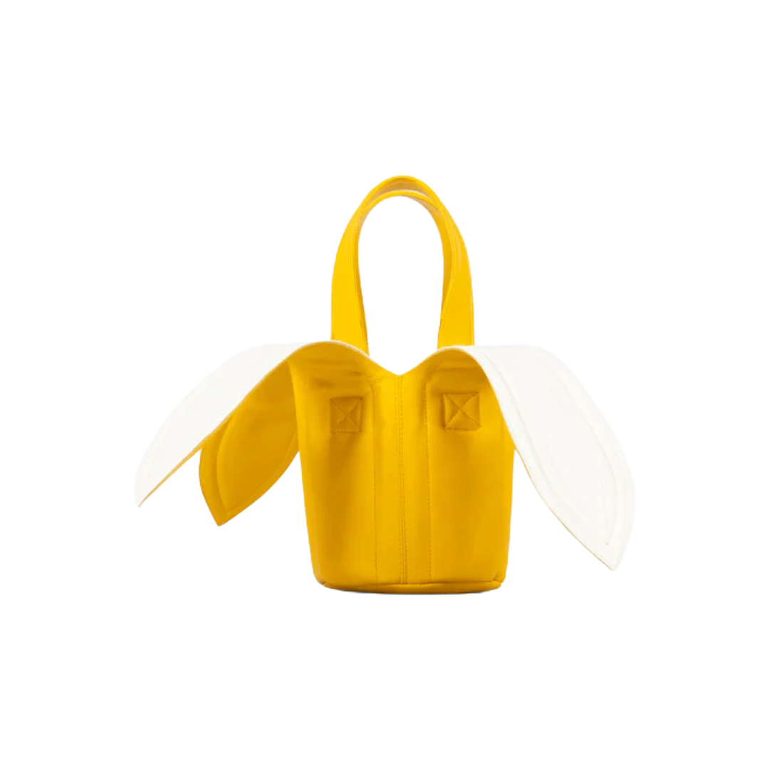 BANANA BUCKET BAG IN YELLOW ECRU