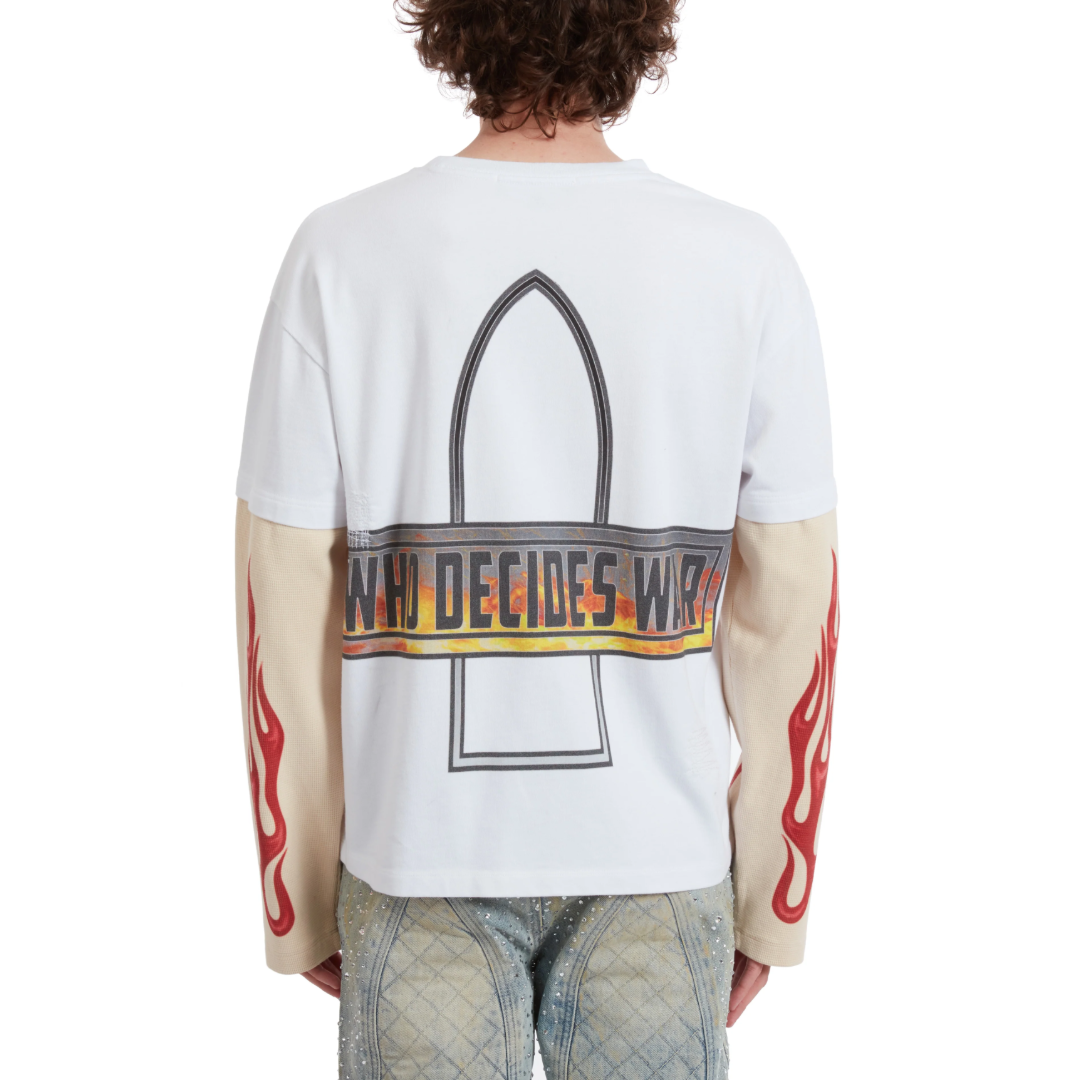 FLAME GLASS DOUBLE JERSEY IN WHITE
