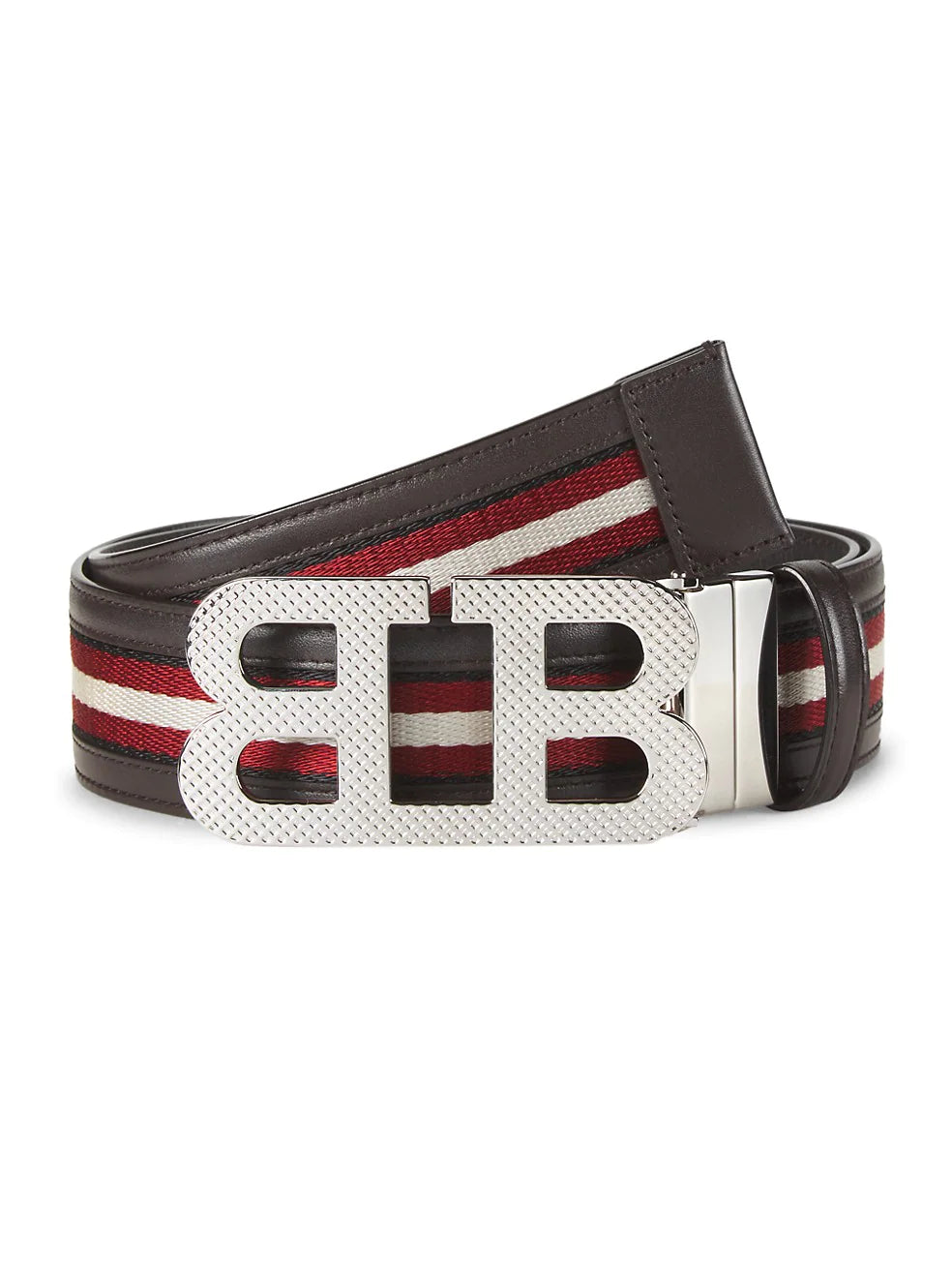 BALLY MIRROR B REVERSABLE BELT BLACK/BONE/BLACK