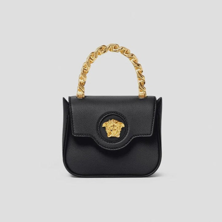VERSACE LA MEDUSA MINI BAG BLACK/GOLD