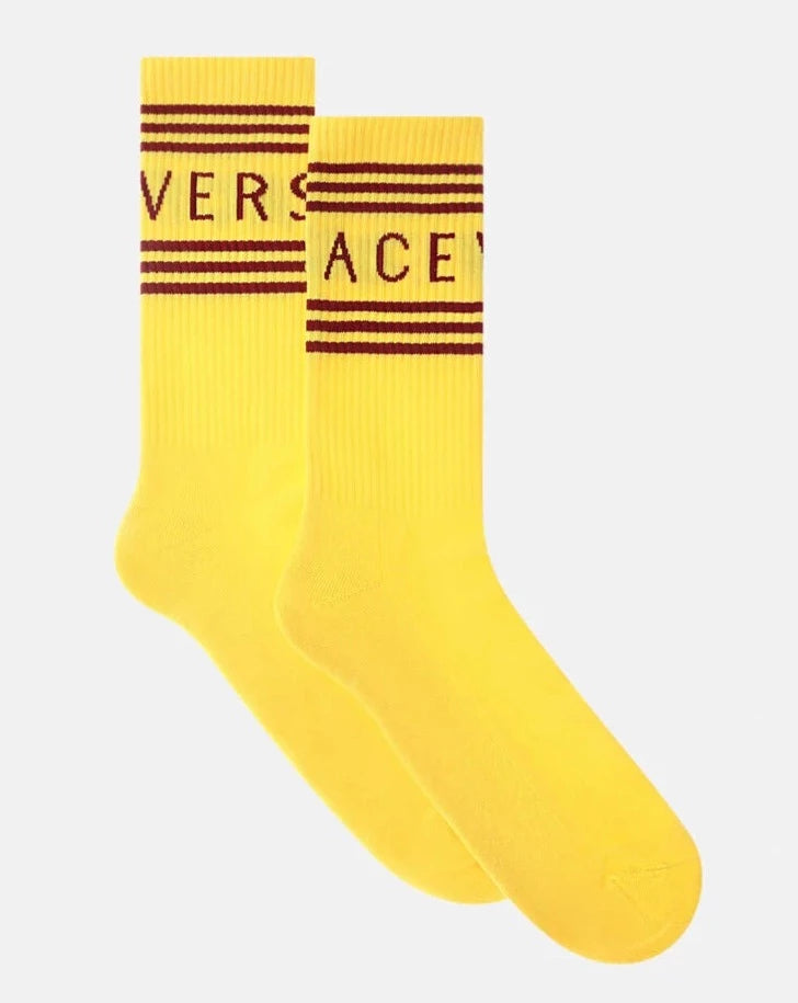 VERSACE 90'S VINTAGE LOGO SOCKS