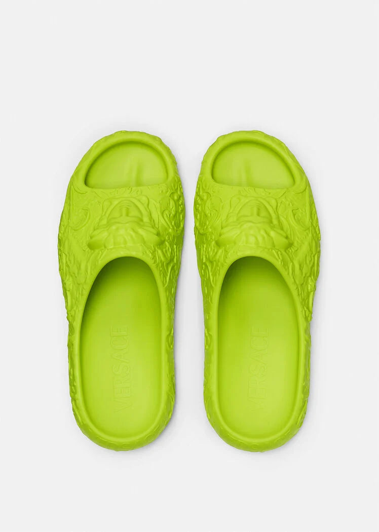 VERSACE MEDUSA DIMENSION SLIDERS LIME