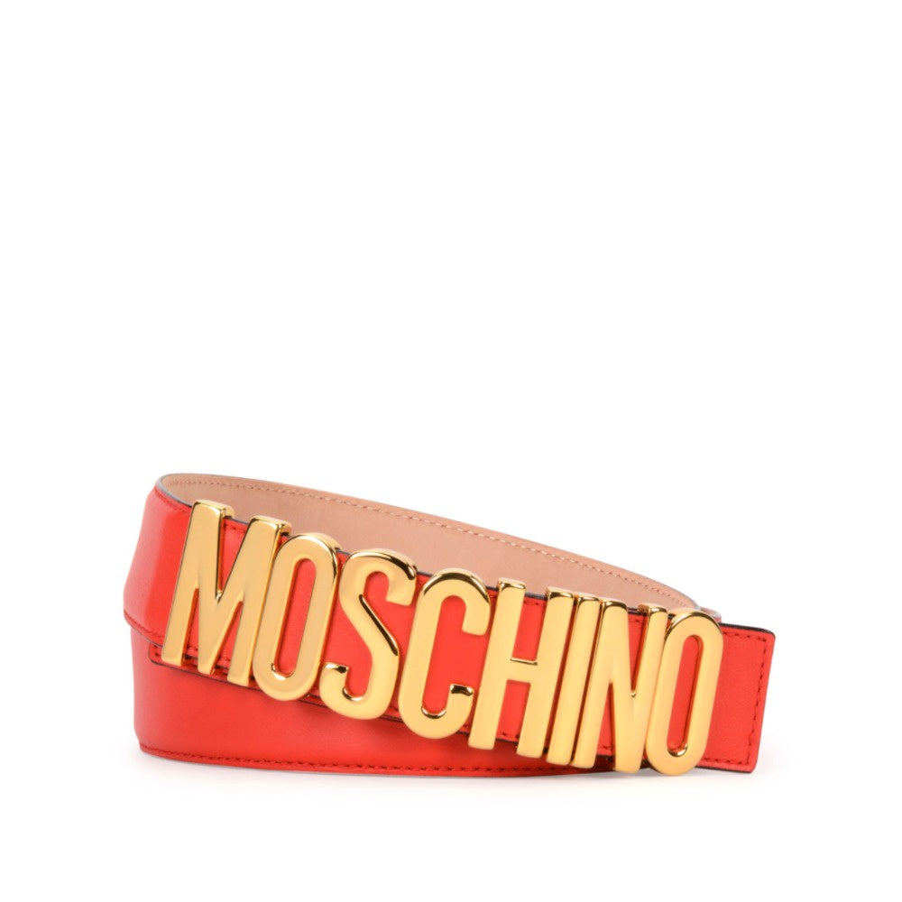 MOSCHINO COUTURE BELT RED-GOLD display picture 3