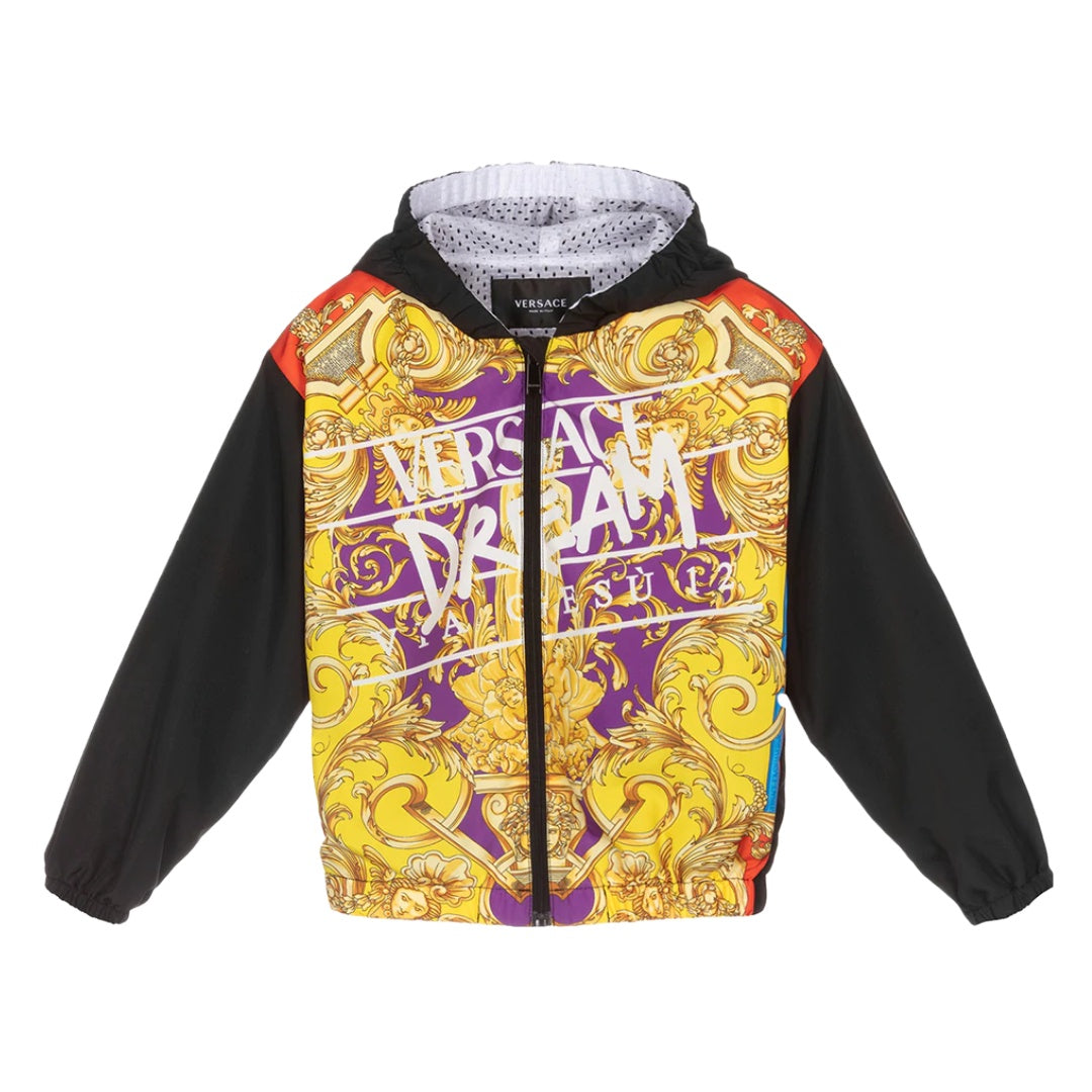 KIDS VERSACE BLACK ZIP UP HOODIE