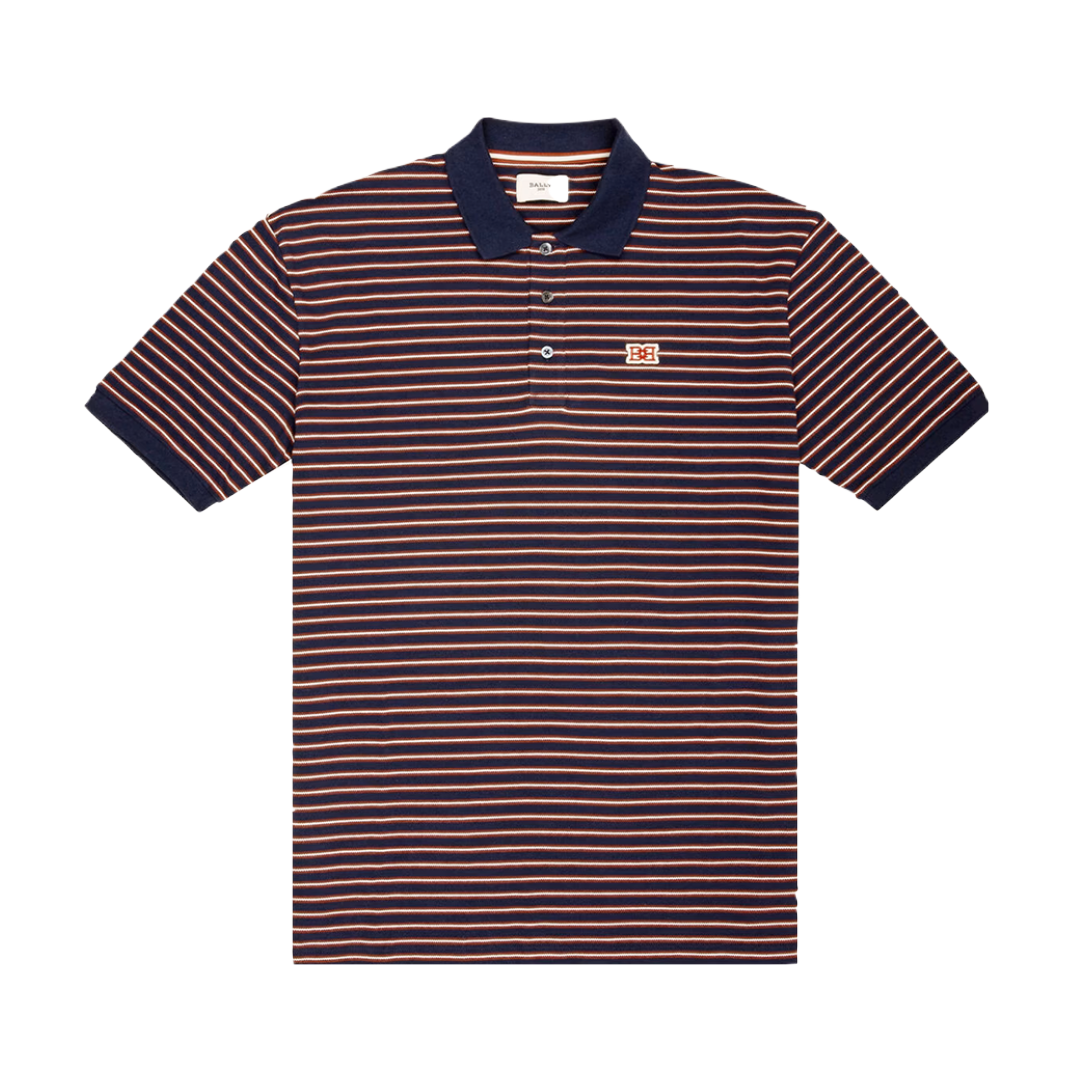 BALLY Striped Polo Shirt MULTI INK