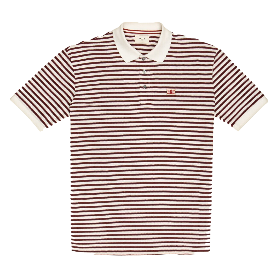 BALLY STRIPED POLO SHIRT MULTI BONE