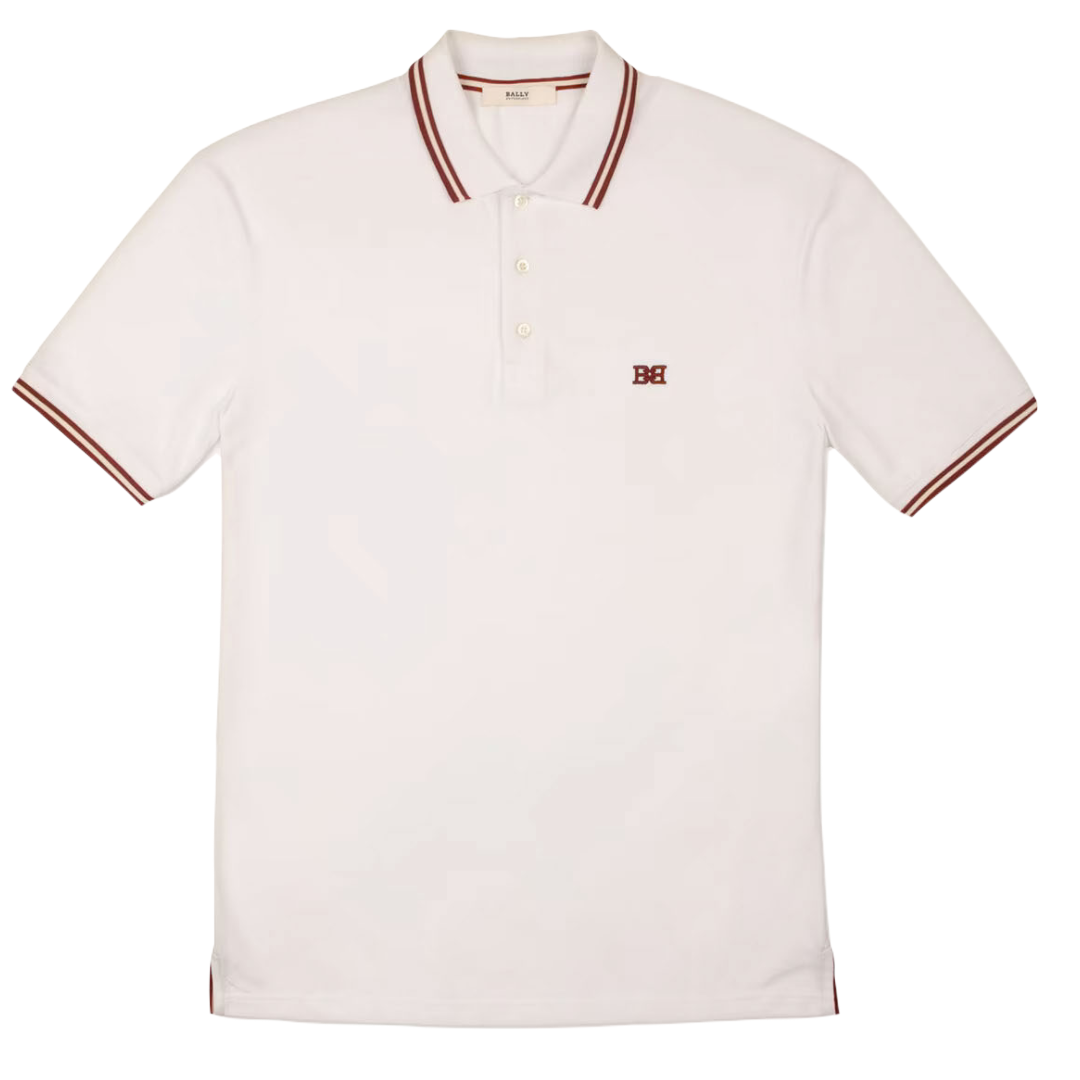BALLY B-CHAIN POLO WHITE