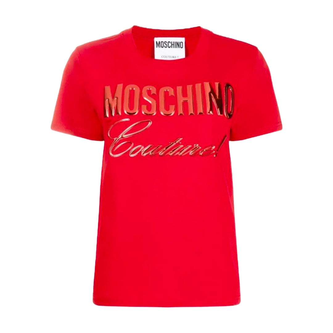 MOSCHINO MOSCHINO COUTURE T-SHIRT RED