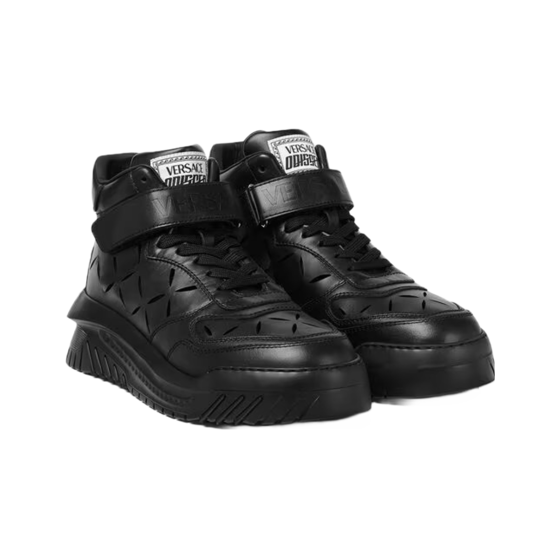 スニーカー Versace 1008964 1A06403 SLASHED ODISSEA Sneakers VERSACE SLASHED ODISSEA SNEAKERS BLACK