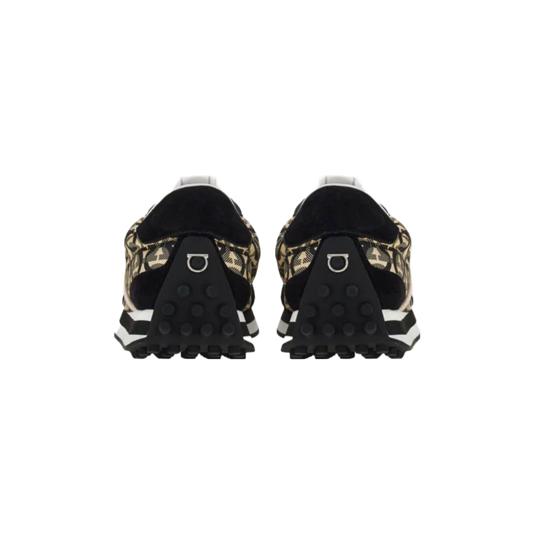 SALVATORE FERRAGAMO FERRAGAMO UNISEX SNEAKER BLACK/BEIGE