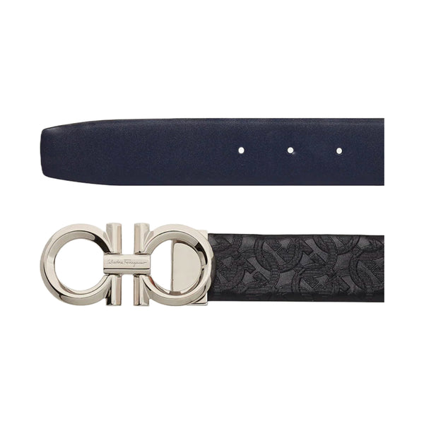 SALVATORE FERRAGAMO REVERSIBLE AND ADJUSTABLE GANCINI BELT MUSHIO/NERO –  Enzo Clothing Store