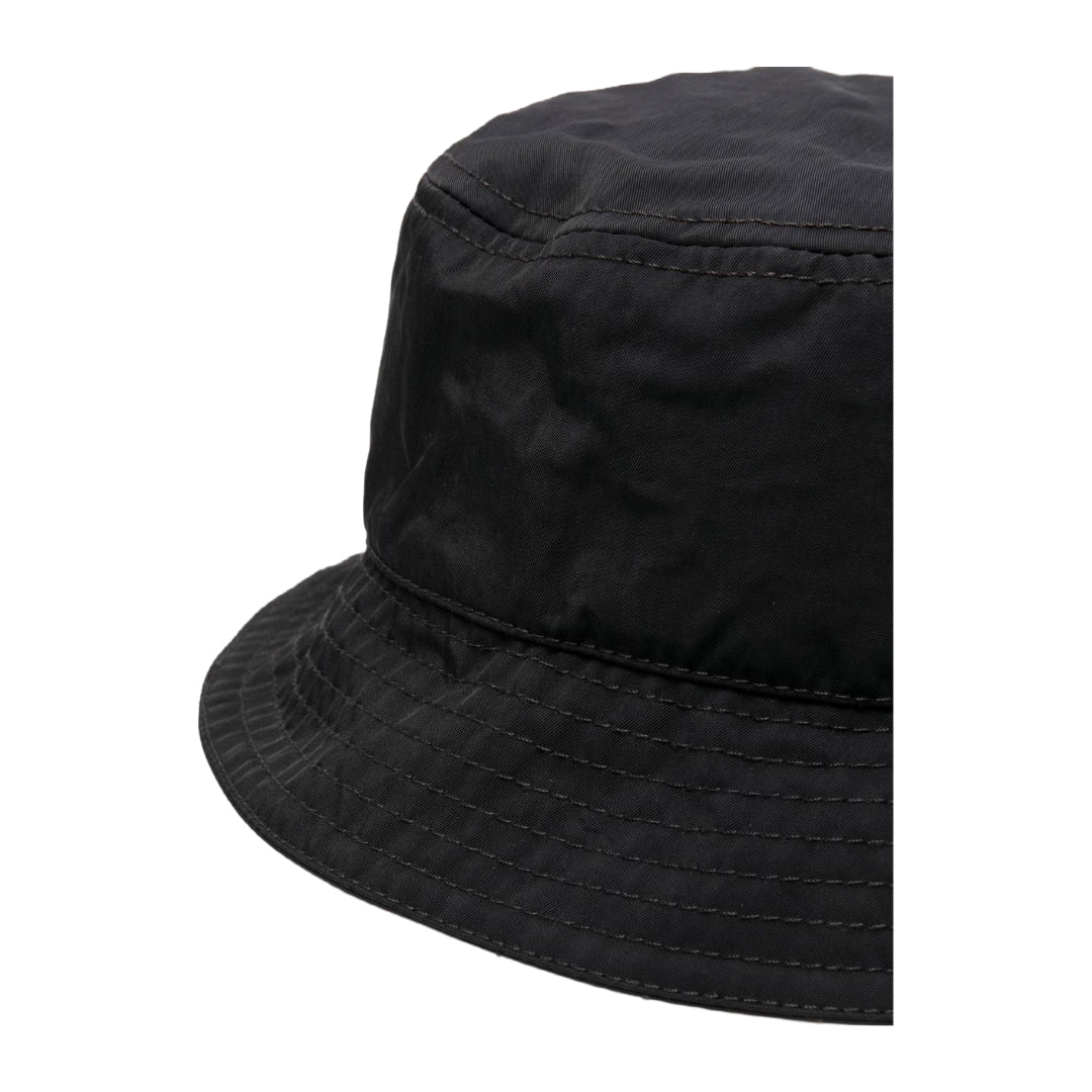 MOSCHINO LOGO PRINT BUCKET HAT BLAK