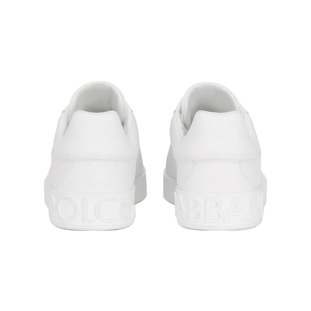 DOLCE & GABBANA CALFSKIN PORTFINO SNEAKERS WHITE