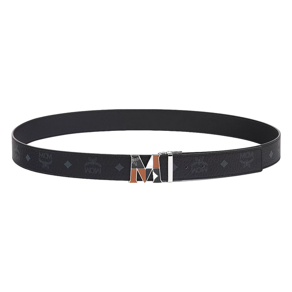 Mcm Belt with Logo Men's Black | Vitkac