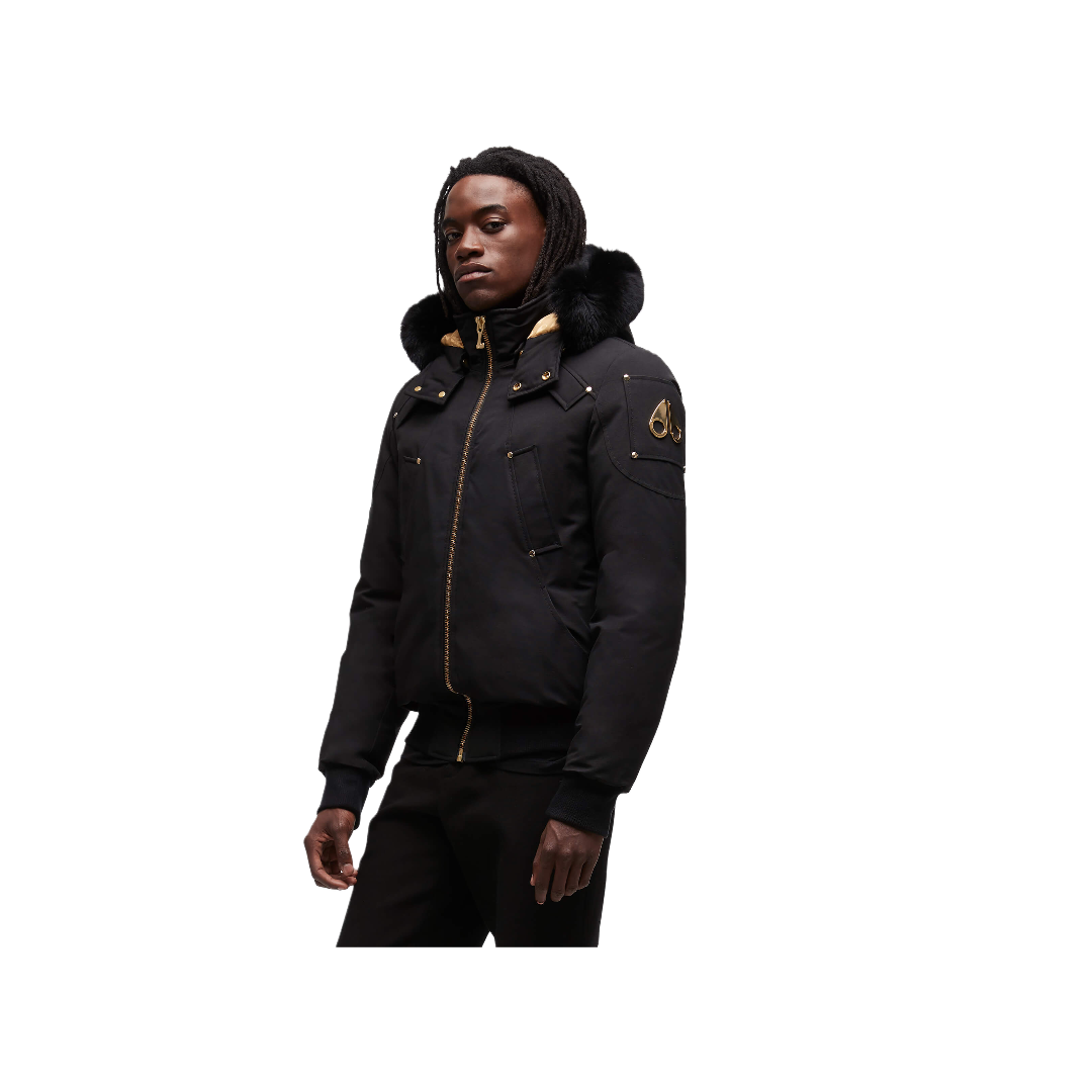 MOOSE KNUCKLES GOLD BALLISTIC BOMBER FUR BLACK/BLACK