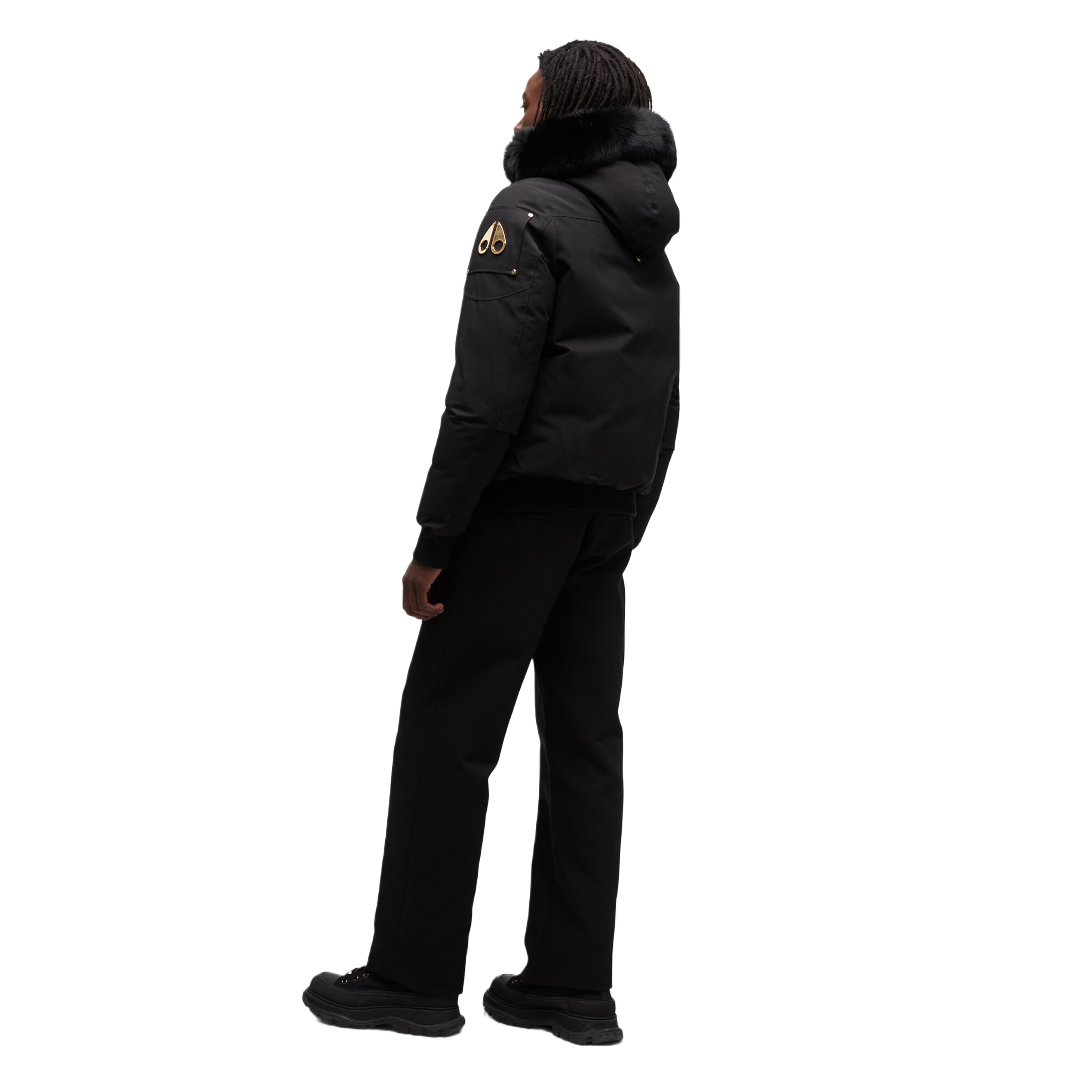 MOOSE KNUCKLES GOLD BALLISTIC BOMBER FUR BLACK/BLACK
