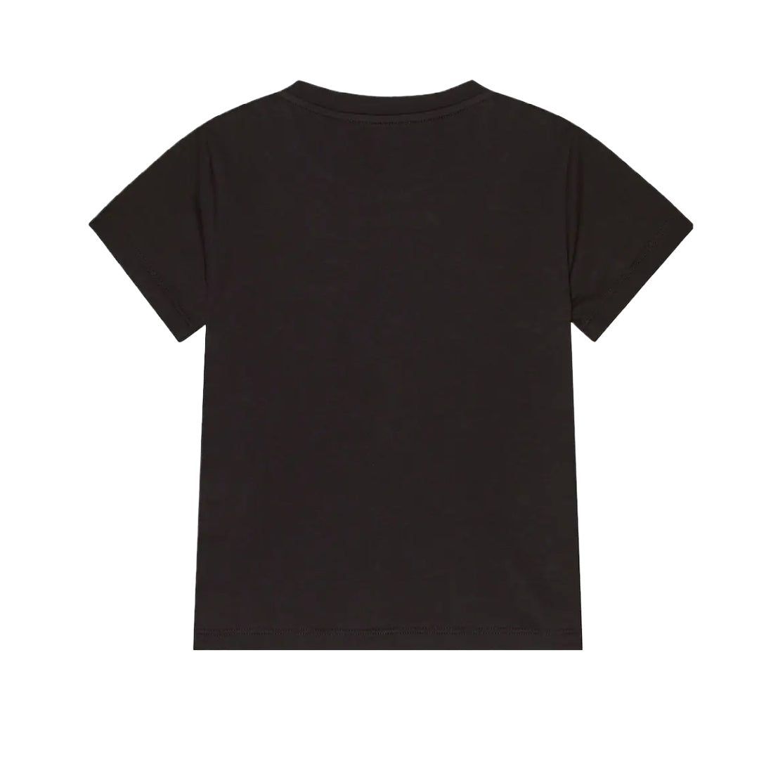 KIDS VERSACE LOGO HEART PRINT T-SHIRT BLACK/ MULTICOLOR