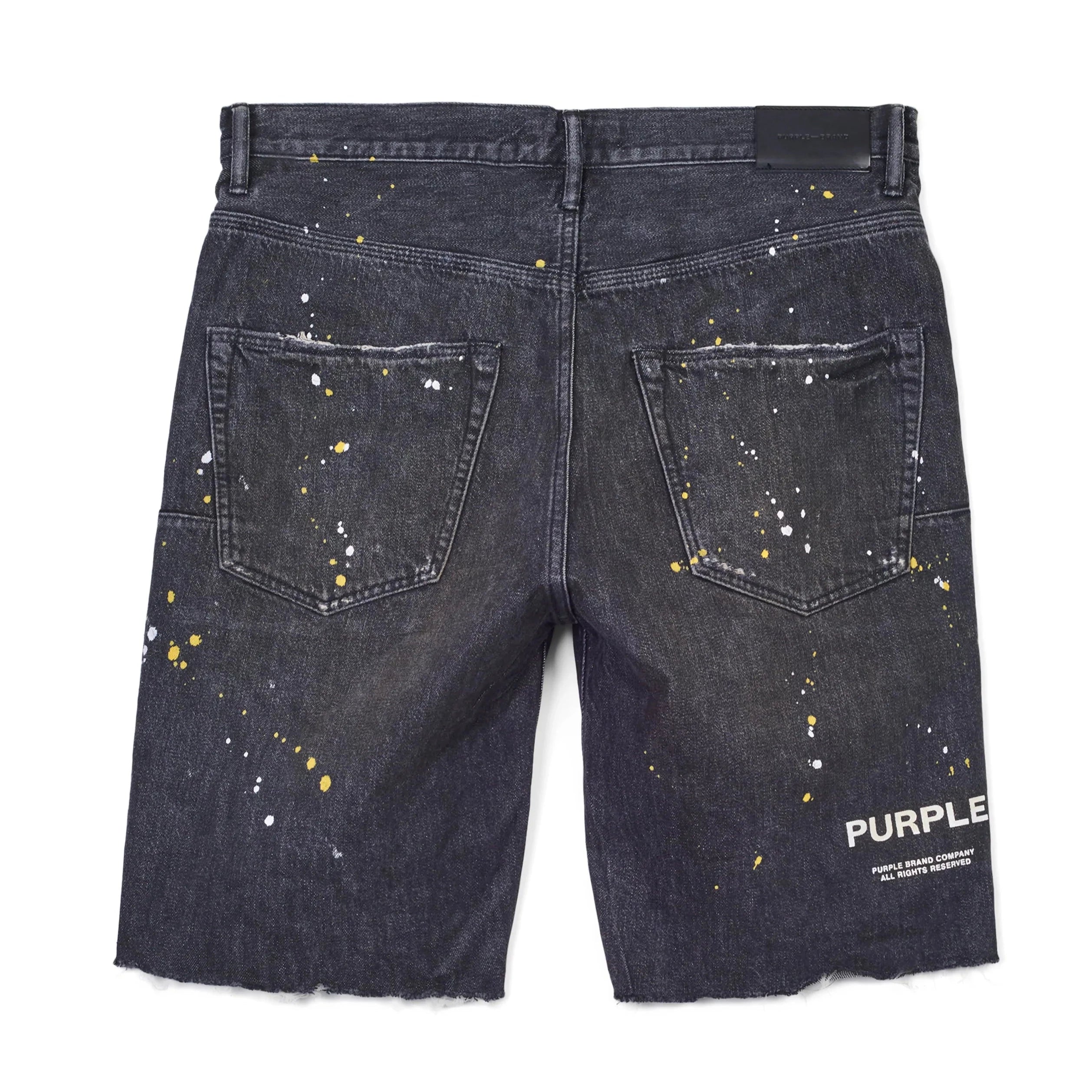 PURPLE BRAND P021 DIRTY TINTED VINTAGE BLACK SHORT