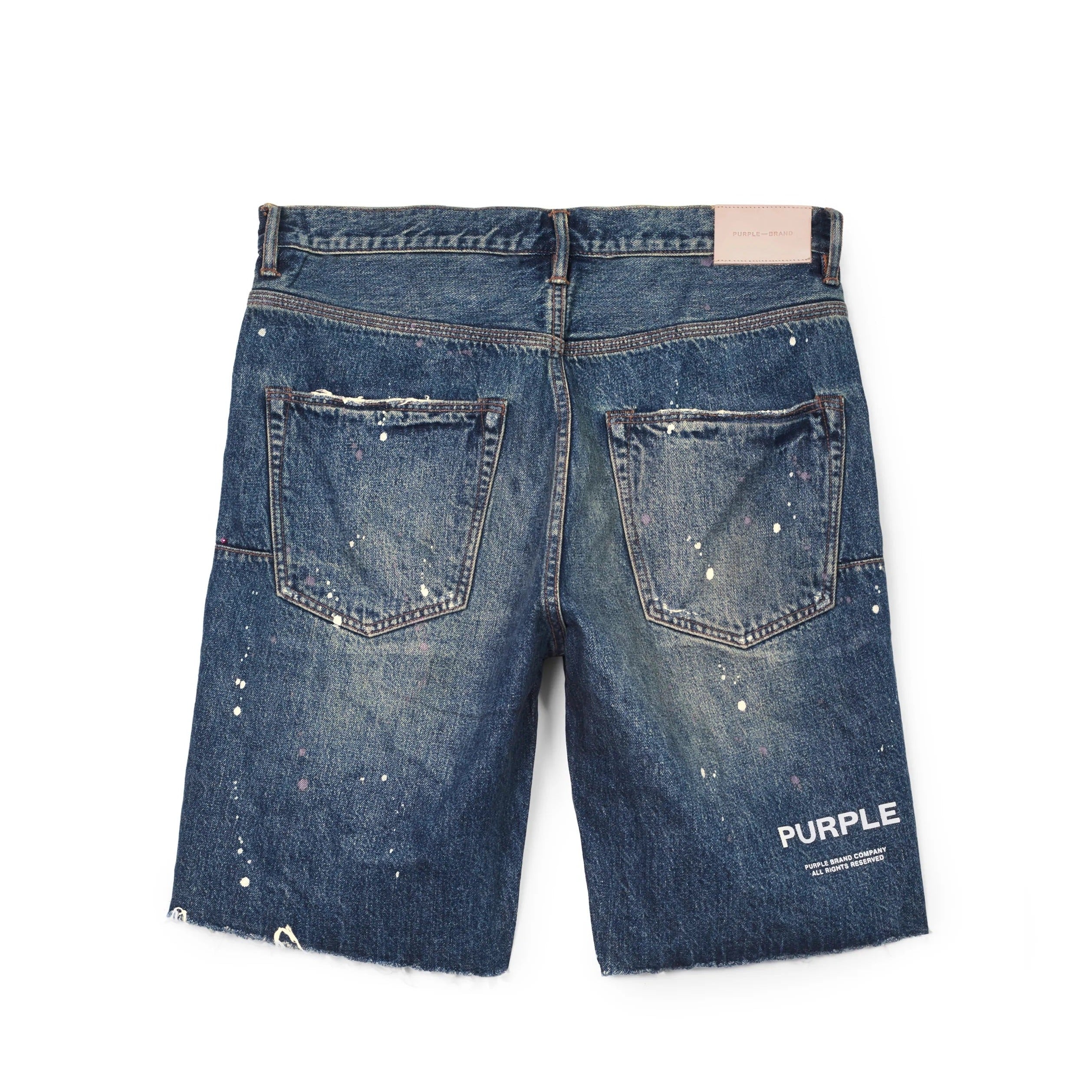 PURPLE BRAND P021 DIRTY TINTED INDIGO VINTAGE SHORT