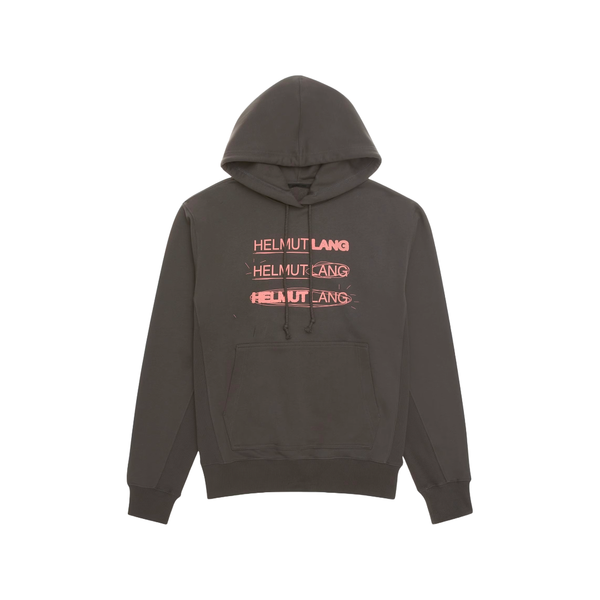 HELMUT LANG SPACE LOGO HOODIE ASH