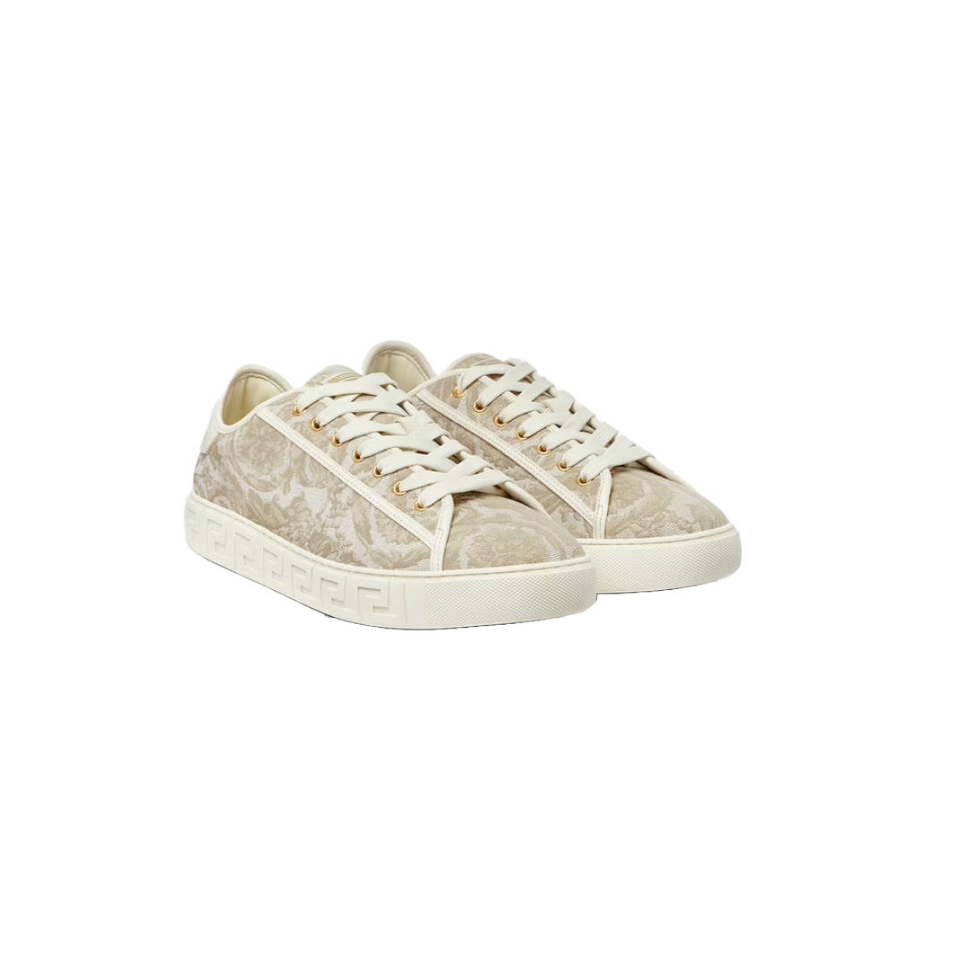 VERSACE BAROCCO GRECA SNEAKERS BEIGE PRINT