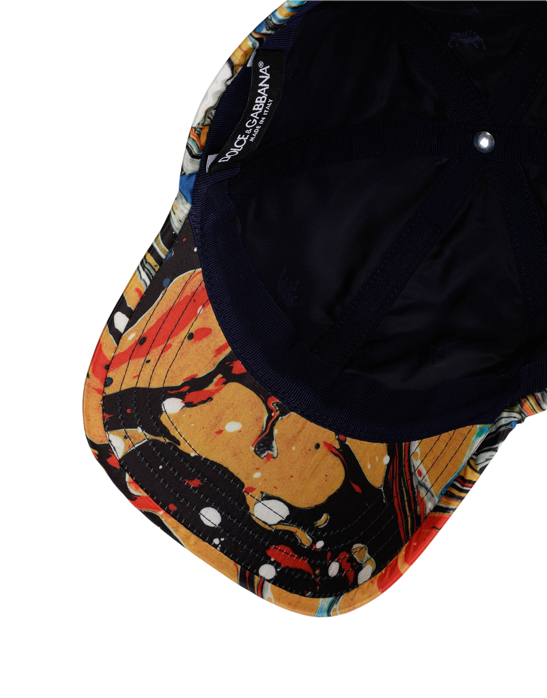 DOLCE & GABBANA Baseball cap with marbled - print details