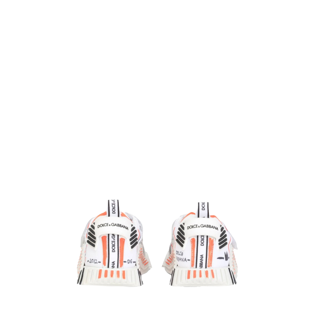 DOLCE & GABBANA KIDS FABRIC NS1 SNEAKERS WITH LOGO PRINT