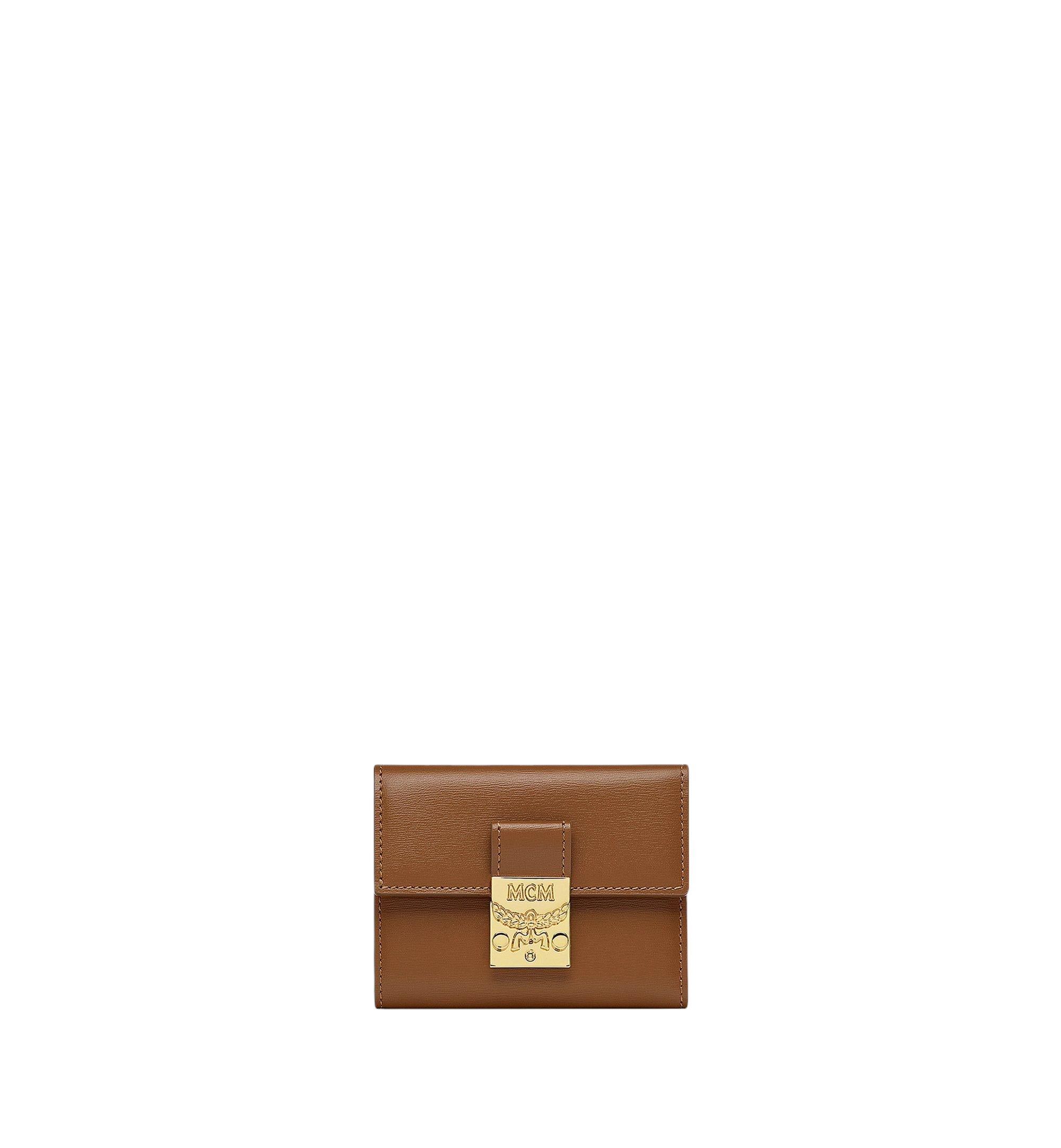 MCM PATRICIA TRIFOLD WALLET IN SPANISH LEATHER TOFFEE