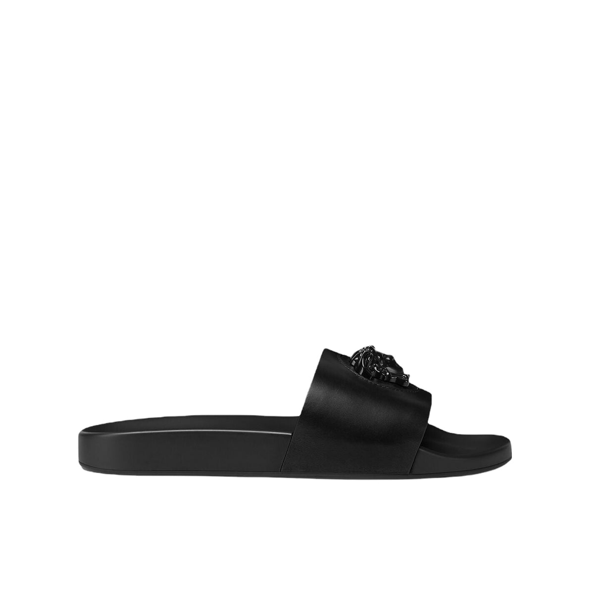 VERSACE LE MEDUSA LEATHER SLIDES display picture 1