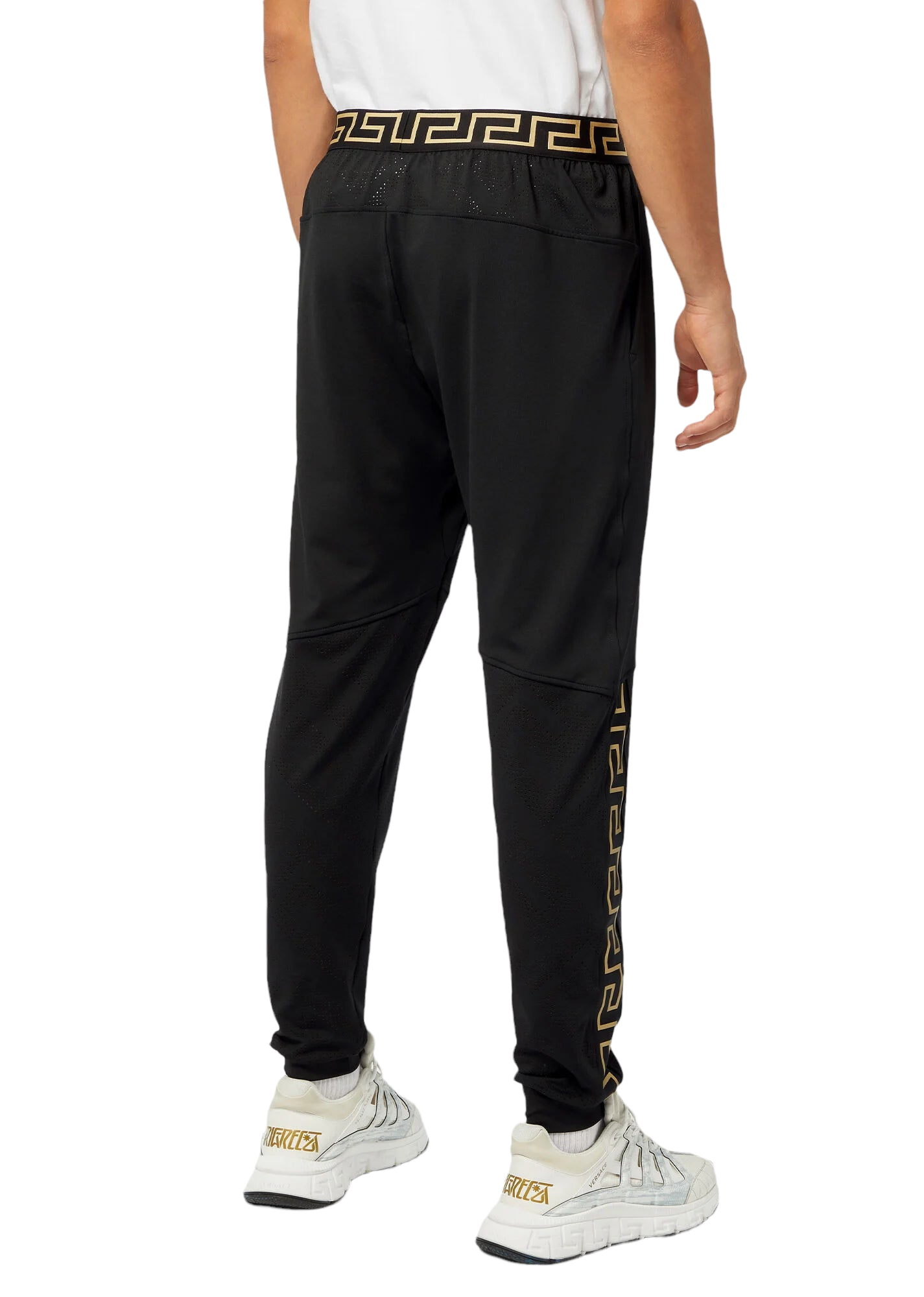 VERSACE GRECA TRACKPANTS BLACK-GOLD