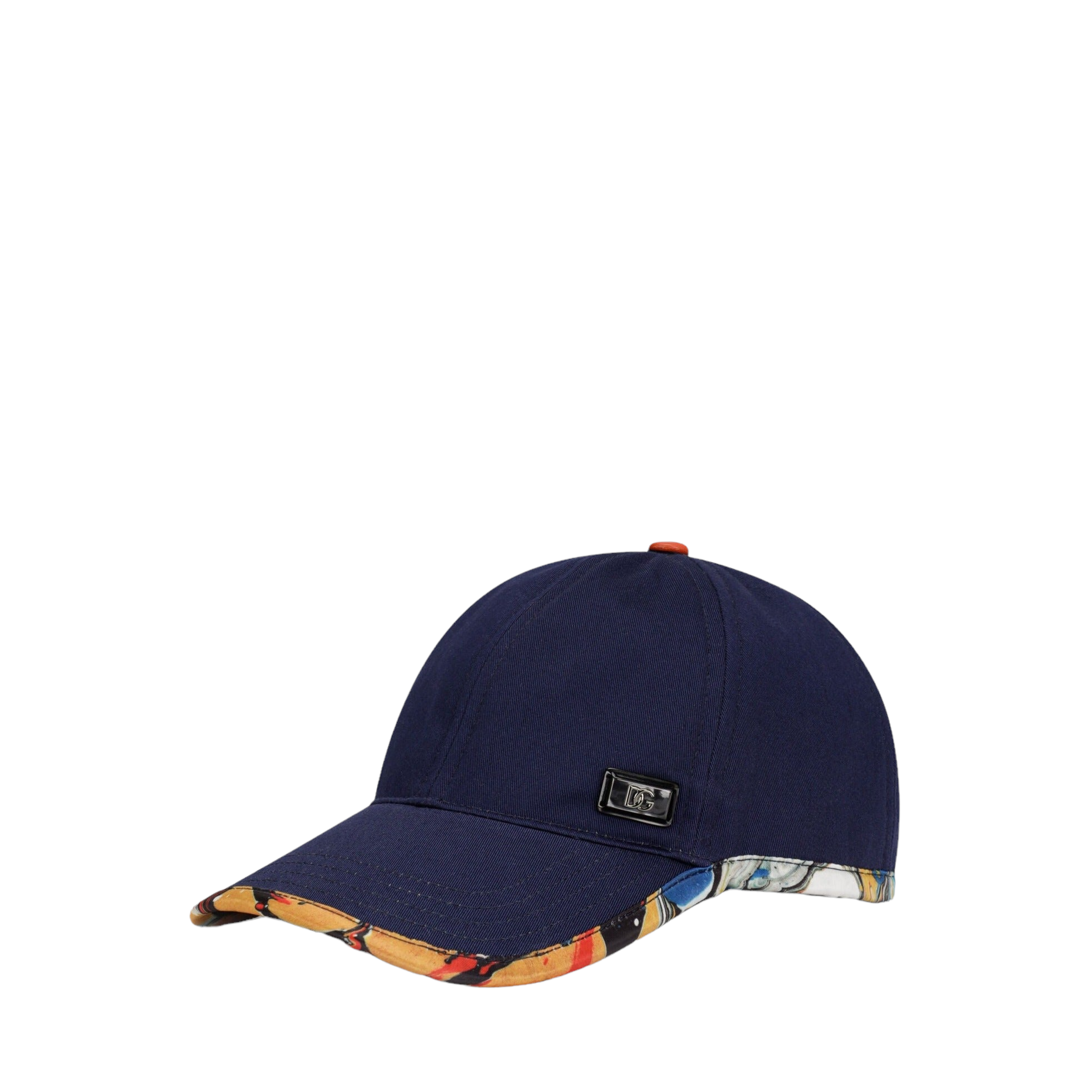 DOLCE & GABBANA Baseball cap with marbled - print details