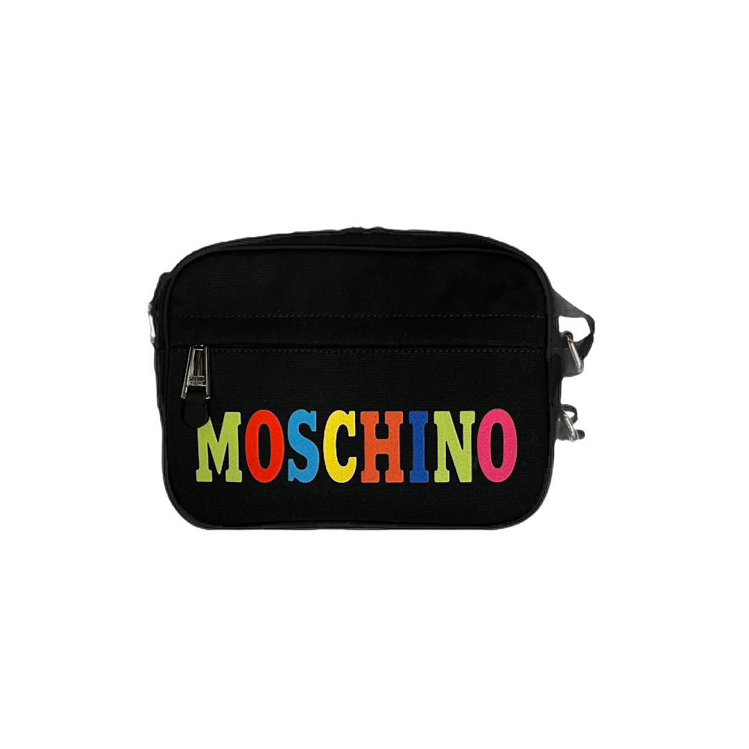 MOSCHINO MENS MULTICOLOR LOGO CROSSBODY