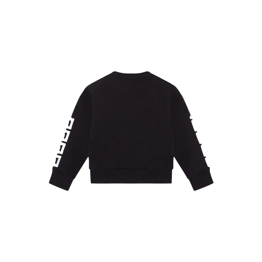 VERSACE KIDS LOGO SWEATSHIRT WHITE-BLACK