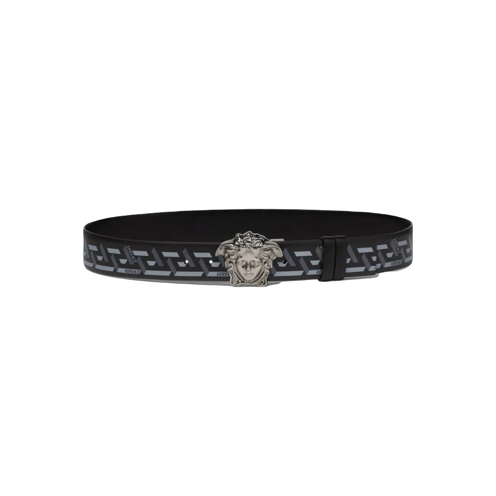 VERSACE LA MEDUSA LA GRECA PRINT BELT BLACK-GREY display picture 2