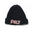 PALY HAND KNITTED BEANIE ( BLACK )