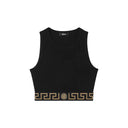 Jacquard Cotton-Jersey Crop Top