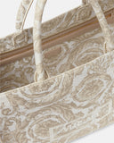 VERSACE BAROCCO ATHENA TOTE BAG BEIGE PRINT