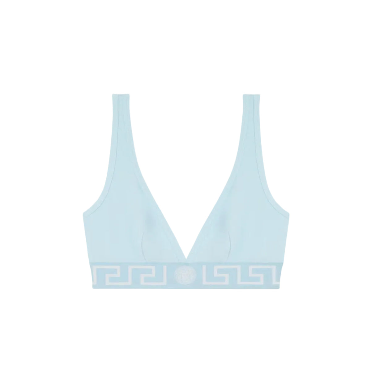 VERSACE GRECA BORDER BRALETTE PASTEL BLUE