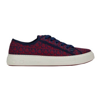 SALVATORE FERRAGAMO GANCINI SNEAKER  MELAGRANA FABRIC DARK BLUE