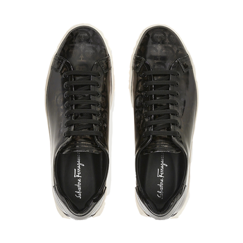 SALVATORE FERRAGAMO GANCINI MONOGRAM CUBE SNEAKER