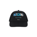 MOSCHINO HOLOGRAPHIC LOGO CANVAS HAT BLACK
