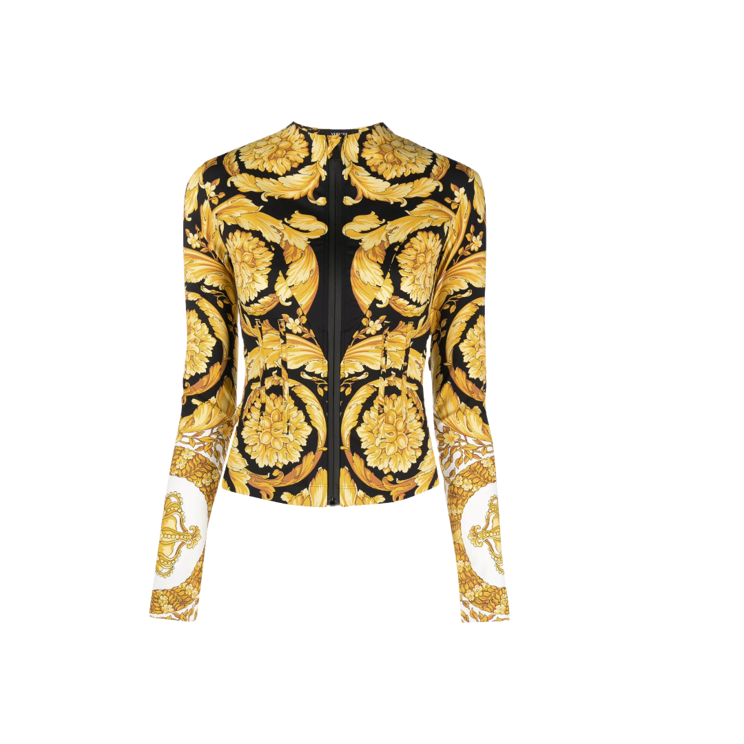 VERSACE WOMENS BARACCO PRINT JACKET