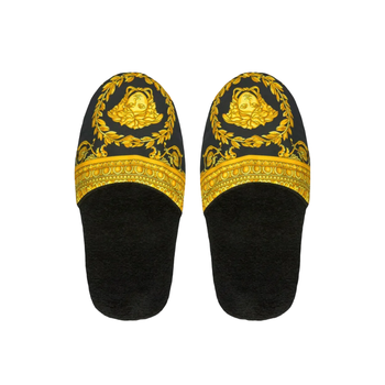 VERSACE I ♡ BAROQUE SLIPPERS BLACK/GOLD