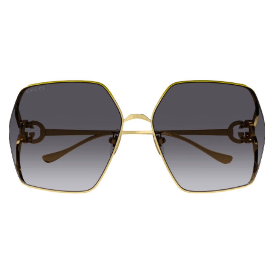 GUCCI WOMENS SUNGLASSES BLACK/GOLD GG1322SA