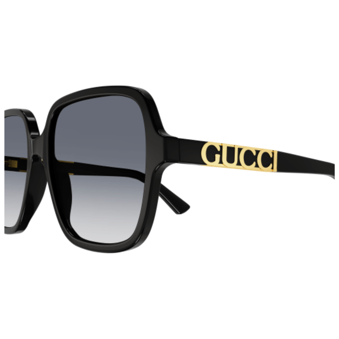 GUCCI WOMENS SUNGLESS BLACK/GOLD GG1189S