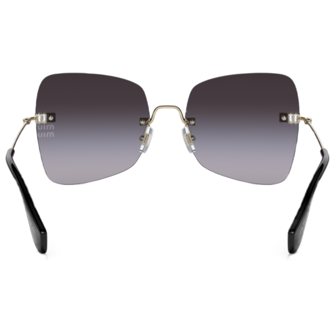 MIU MIU WOMENS SUNGLASSES GOLD/BLACK/CRYSTAL 0MU 50WS