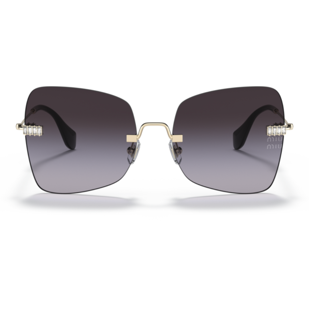 MIU MIU WOMENS SUNGLASSES GOLD/BLACK/CRYSTAL 0MU 50WS